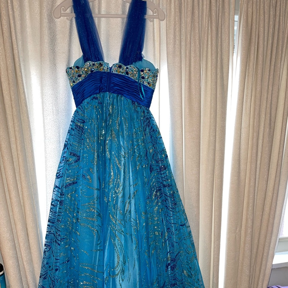 Teal Blue Prom/Homecoming/Pageant Dress - Picture 7 of 11